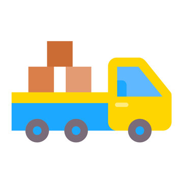 Pickup Truck Vector Design Icon Style