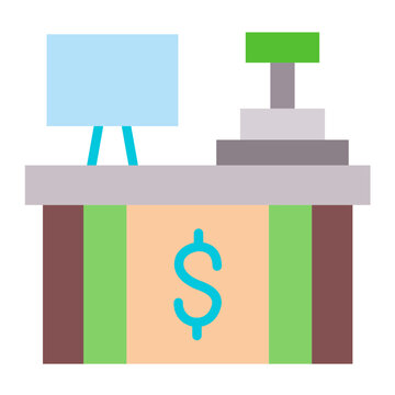 Cash Counter Vector Design Icon Style