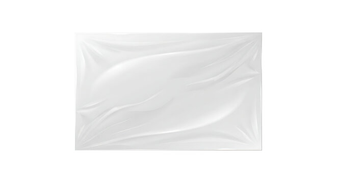 Premium flat vector illustration of a single front-facing transparent plastic sheet