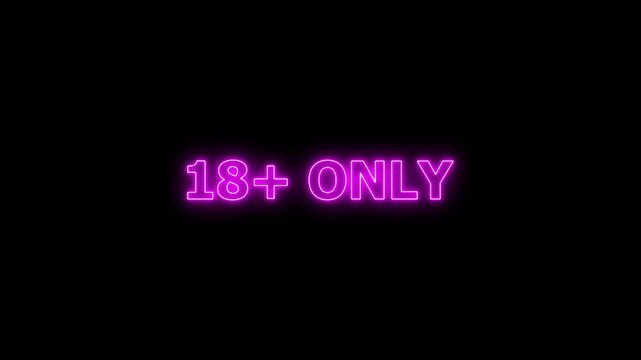 18+ Adult Only Headline Animation.Adults only sign commercial explicit content. Sensitive content sign opening video. Censor Icon warning adult ,Adults Only Sign Animation. 4K animation video