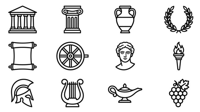 Ancient Greek Icons: Architecture, Mythology, Culture, and Symbols
