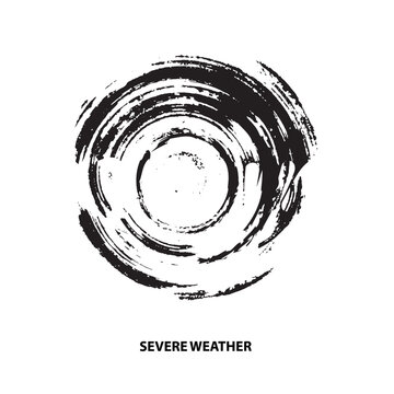hurricane season sign on cloudy background