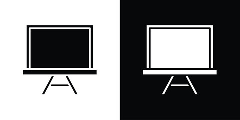 Blackboard icon line graphic group. EPS10 © ramsey
