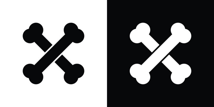 Bones icon line graphic group. EPS10