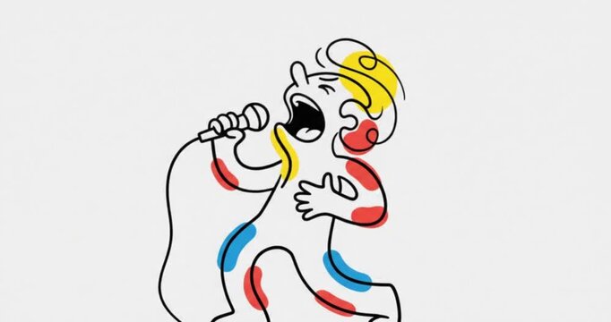 vector illustration of a dancing girl