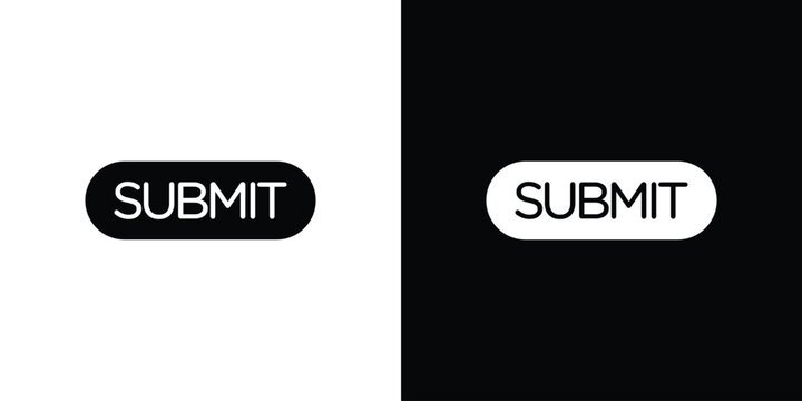 Submit button icon line graphic group. EPS10