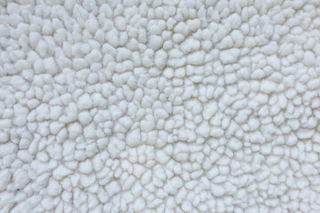 White fluffy fleece textile texture background © Iryna Miadzvedzeva