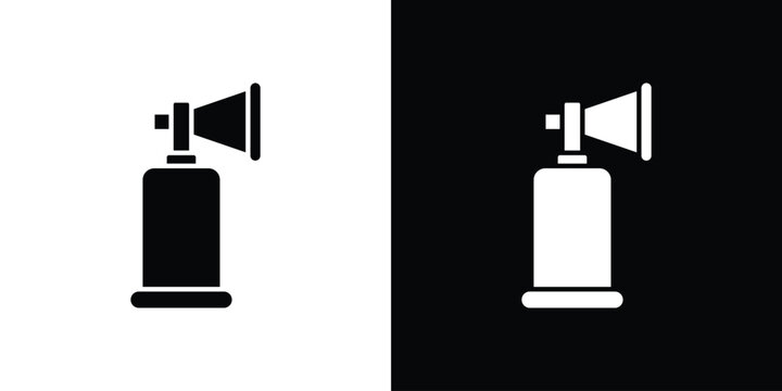 Air horn icon thin line pictogram bundle