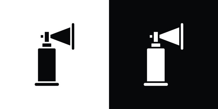Air horn icon thin line pictogram bundle