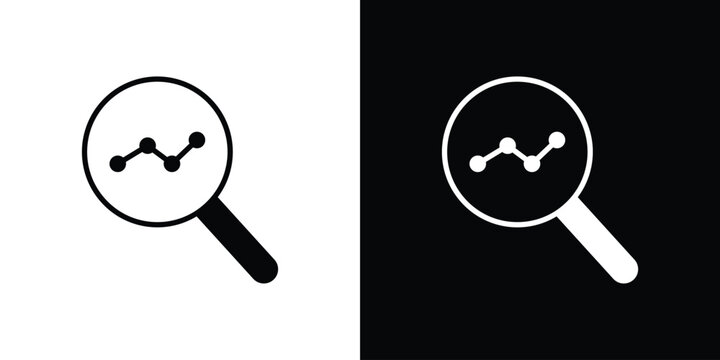 Analysis icon thin line pictogram bundle