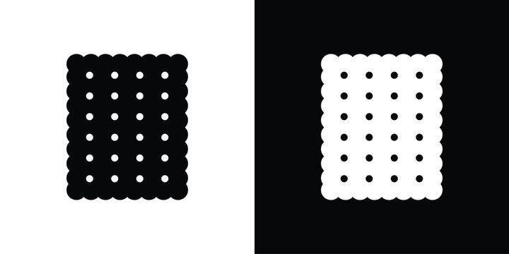 Biscuit icon thin line pictogram bundle