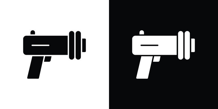 Blaster icon thin line pictogram bundle