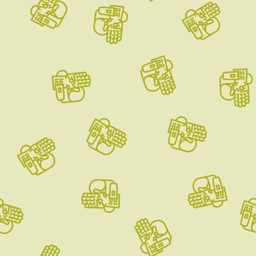 emg procedure neurologist line seamless pattern emg procedure neurologist thin line illustration