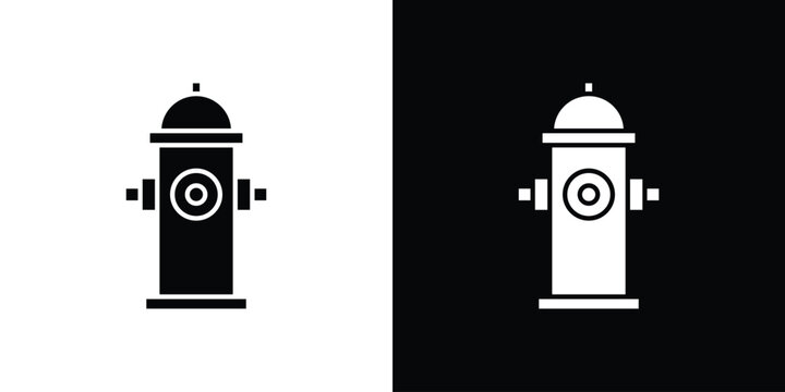 Fire hydrant icon thin line pictogram bundle