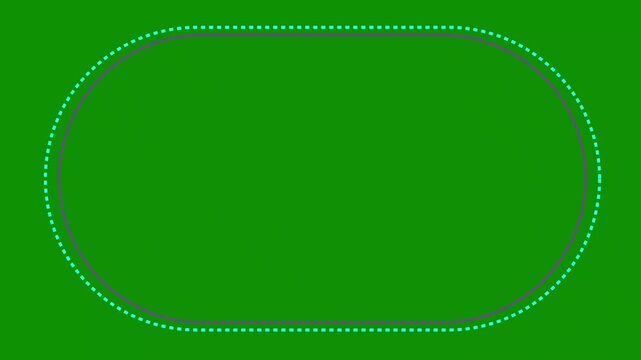  Line dot Rectangle frame animation. Rectangular doodle scribble motion graphics.Dotted line rectangle frame animation green background. 4K minimal border path motion. dots rotating in a circle 4k vid