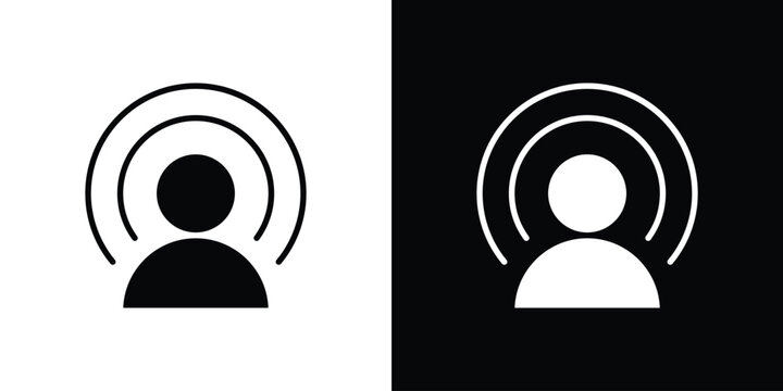 Influencer icon thin line pictogram bundle