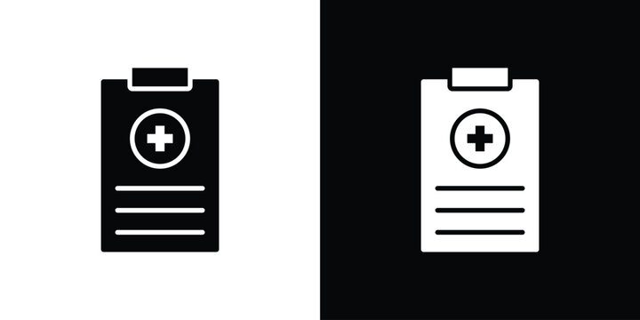Medical history icon thin line pictogram bundle