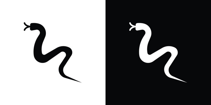 Snake icon thin line pictogram bundle