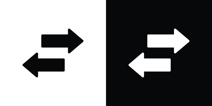 Transfer arrows icon thin line pictogram bundle