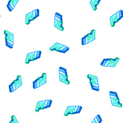 Fototapeta premium lens for eye vision isometric seamless pattern. lens for eye vision sign illustration
