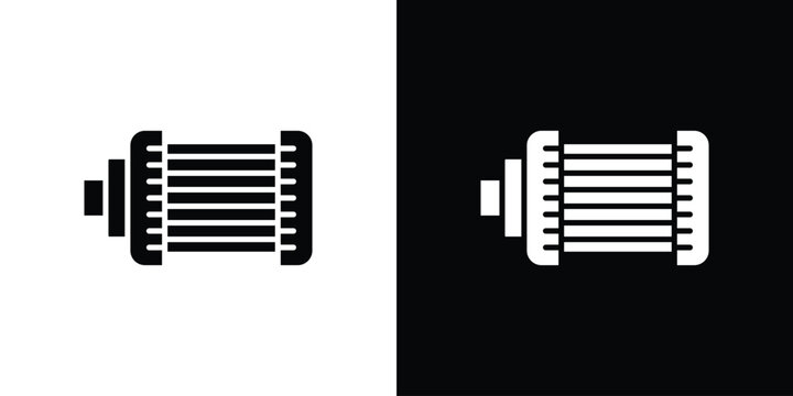 Car alternator icon minimal art series