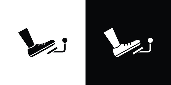 car pedal icon minimal art series