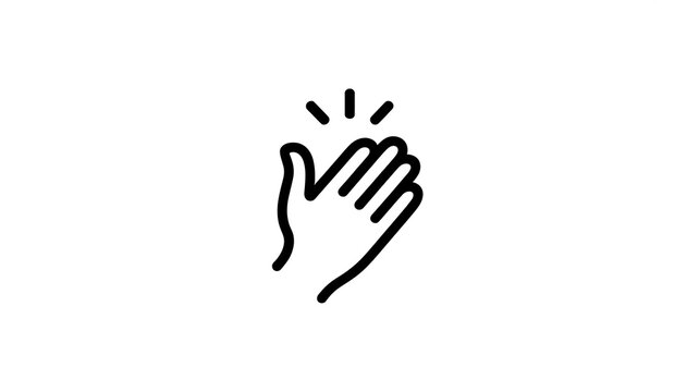 Clapping hands icon for applause and praise