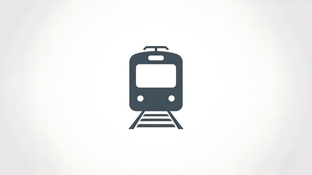 Simple train icon for public transport design