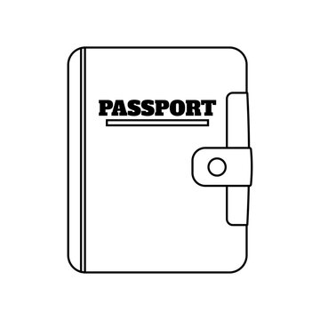 Passport icon vector illustration isolated on white background