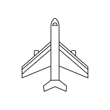 Airplane icon vector illustration isolated on white background