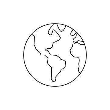 Globe Icon Vector Illustration Isolated on White Background