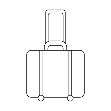 Suitcase icon vector illustration isolated on white background