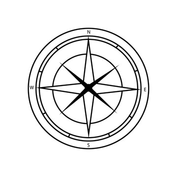 Compass icon vector illustration isolated on white background
