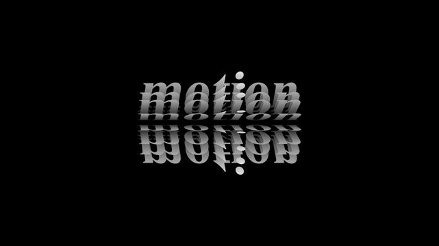 Animated text MOTION moving smoothly on screen in modern motion graphics style. Motion text, animated title, typography animation, kinetic typography, motion design concept . 4k