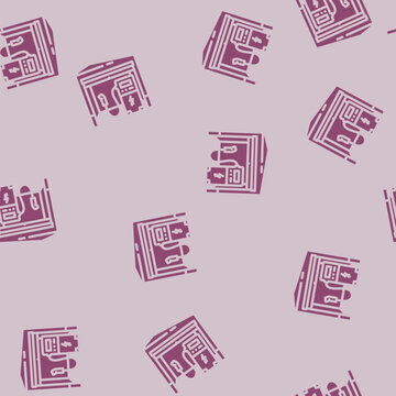 car battery charger glyph vector seamless pattern. car battery charger thin illustration