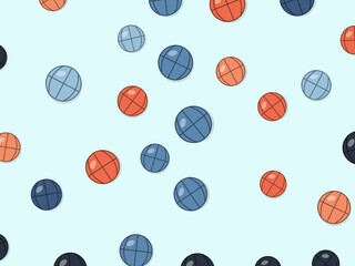 Fototapeta premium Mixed Sport Balls Game Pattern Athletic Background