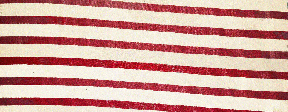 Red and white horizontal striped fabric texture pattern background