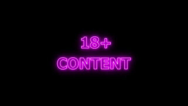 18+ Adult Only Headline Animation.Adults only sign commercial explicit content. Sensitive content sign opening video. Censor Icon warning adult ,Adults Only Sign Animation. 4K animation video