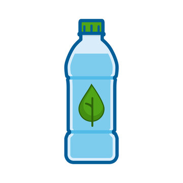 Eco friendly biofuel bottle with leaf modern energy symbol