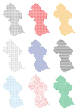Guyana map 9 style
