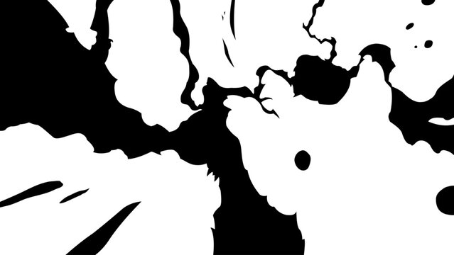 Abstract manga smoke burst effect. Comic cloud explosion with dynamic ink shapes. Anime action impact isolated. Vector style.