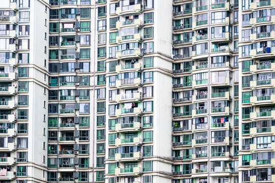 Residential buildings for thousands of people all along the China country
