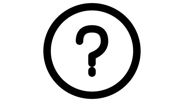 A question mark scalable, editable-stroke vector line icon for help centers, FAQs, support prompts, quizzes, feedback, and user guidance.