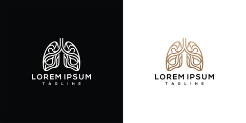 Fototapeta premium Abstract Lungs Logo Design Vector