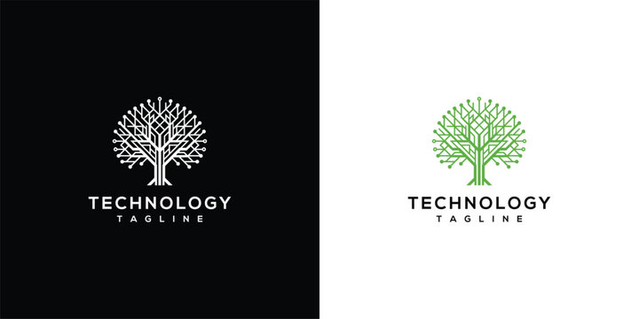 Digital Tree Logo with Technology Branding