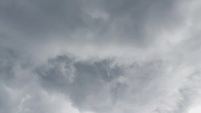 Dark storm clouds rolling in before heavy rain