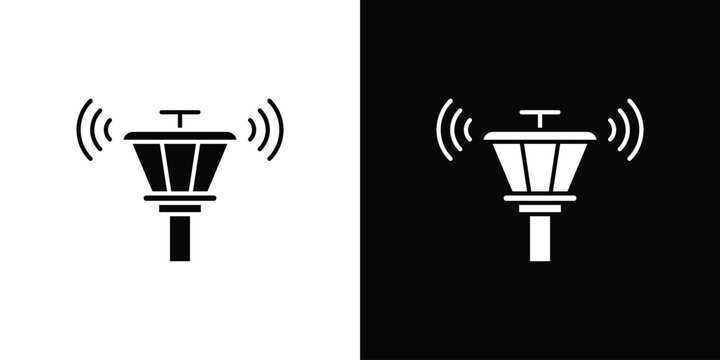 Control Tower icon line art pictogram pack