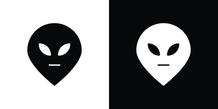 Alien icon line art pictogram pack