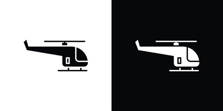 Helicopter icon line art pictogram pack