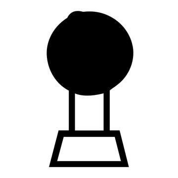 Minimalist trophy clean flat vector line icon for victory concepts, contest results, gamification rewards, achievement pages, and award graphics.